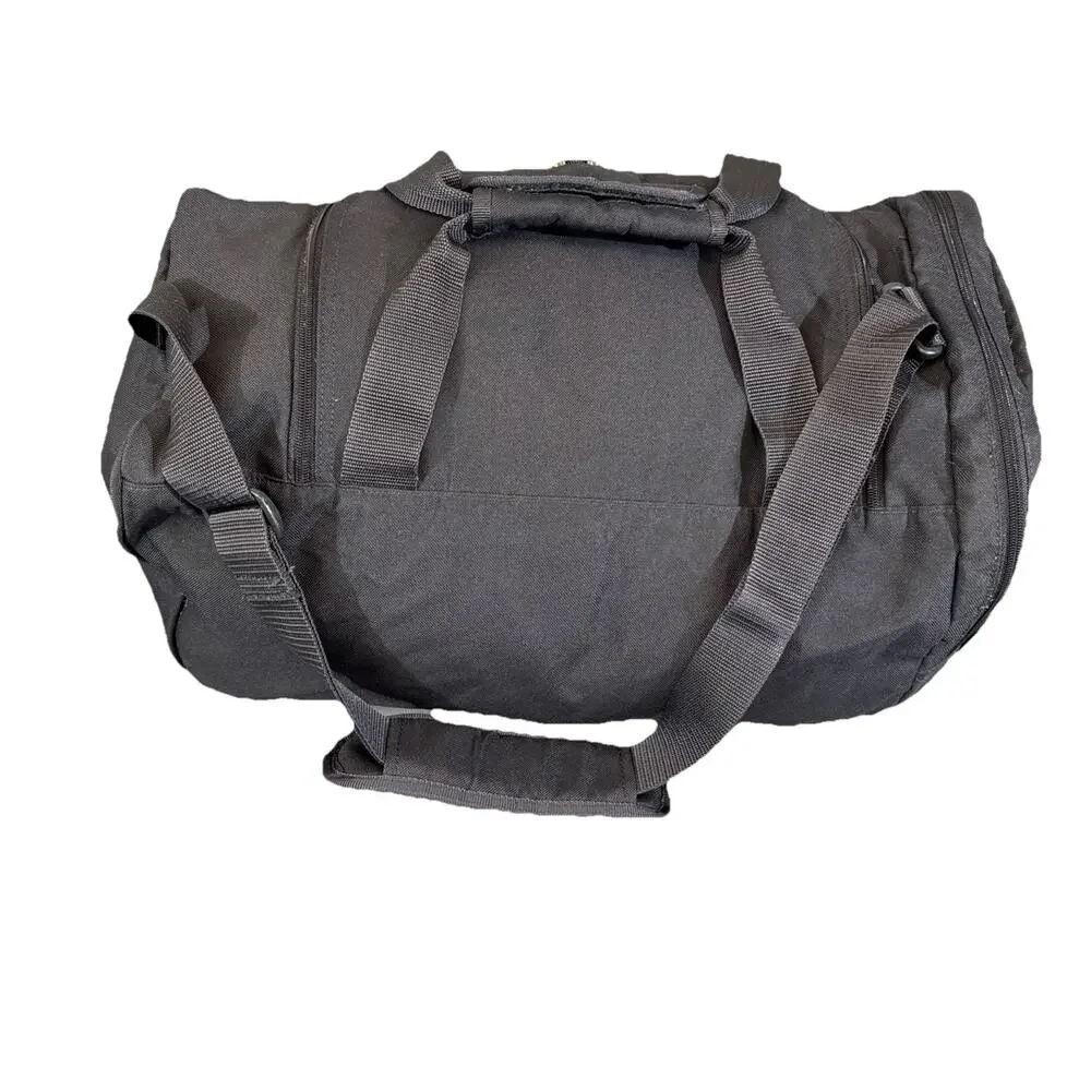 Adidas Unisex Black Originals Santiago II Zip Pockets Travel Luggage Duffel Bag